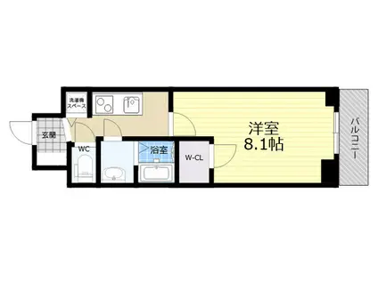 セオリー大阪アーバンレスト(1K/4階)の間取り写真