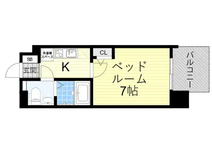 セレニテ三国プリエ(1K/7階)の間取り写真