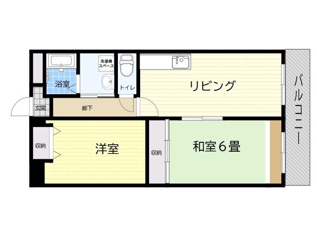 メゾン姫里(2LDK/2階)の間取り写真