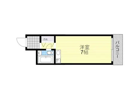 TICSアパートメント(ワンルーム/3階)の間取り写真