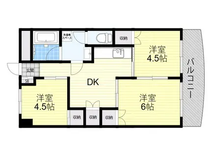 メゾンインペリアル豊里(3DK/8階)の間取り写真