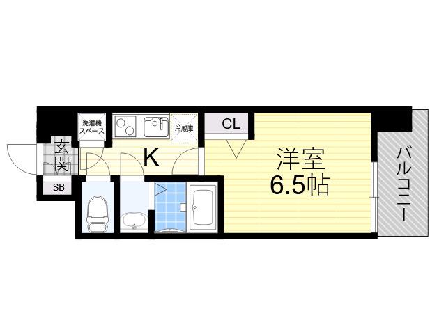 LUMINOUS三国本町(1K/7階)の間取り写真