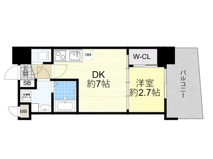 セレニテ西中島アリア壱番館(1DK/4階)の間取り写真