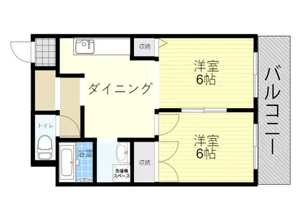 グランディアトクダ(1LDK/3階)の間取り写真