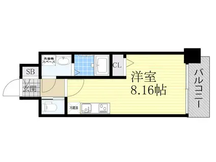 GRAND CINQ 02(ワンルーム/3階)の間取り写真