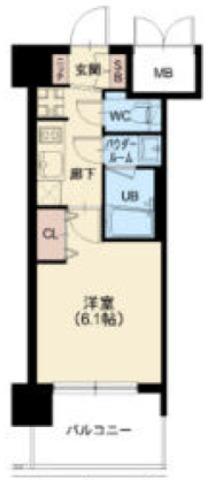 プレサンス神崎川ファインブレス(1K/3階)の間取り写真