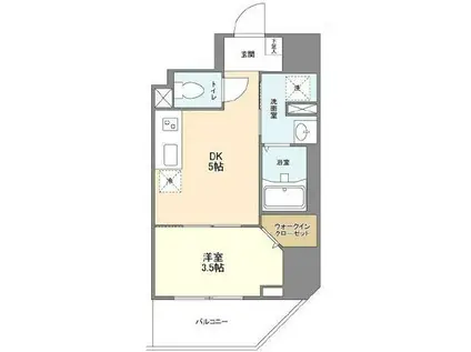 ILE RICHE NISHINAKAJIMA(1DK/3階)の間取り写真