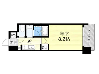 スプランディッド十三本町(1K/4階)の間取り写真