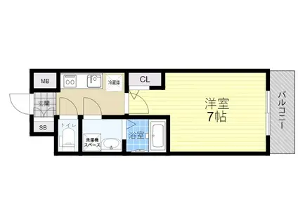 サムティ姫島FELICETO(1K/12階)の間取り写真