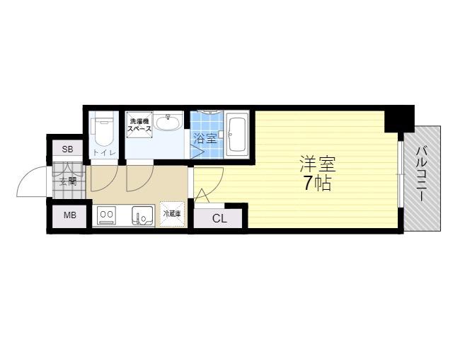 サムティ姫島FELICETO(1K/3階)の間取り写真
