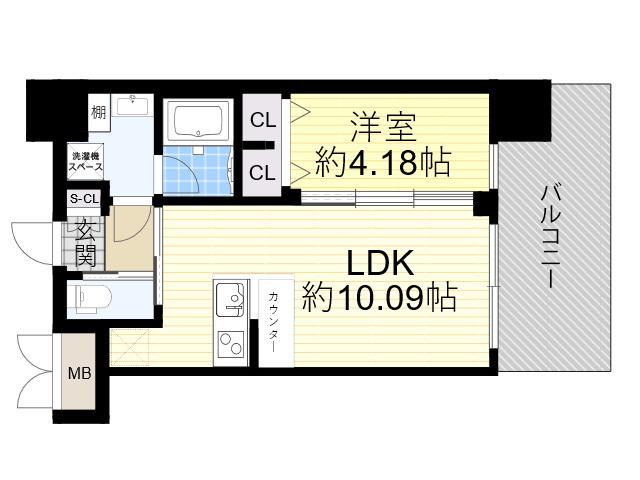 プレジオ御幣島(1LDK/7階)の間取り写真