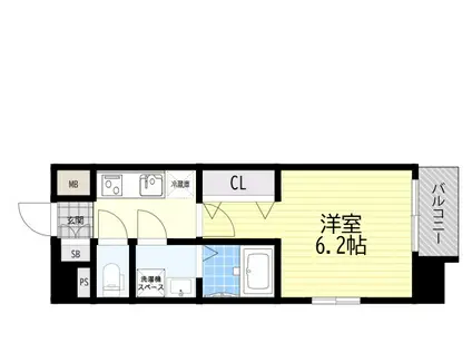 エスリード大阪シティグランツ(1K/5階)の間取り写真