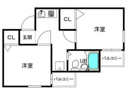 アイビ-ハイム加島(2K/4階)の間取り写真