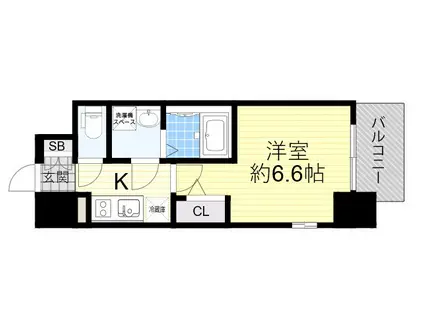 エスリード大阪ラ・リュール(1K/5階)の間取り写真