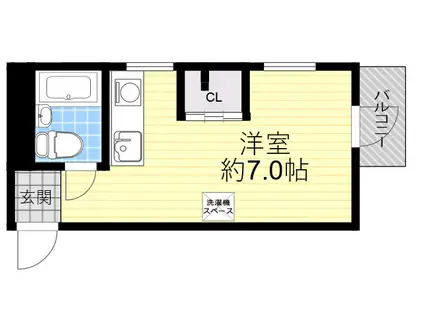 RESIDENCE ALIKA3(ワンルーム/3階)の間取り写真