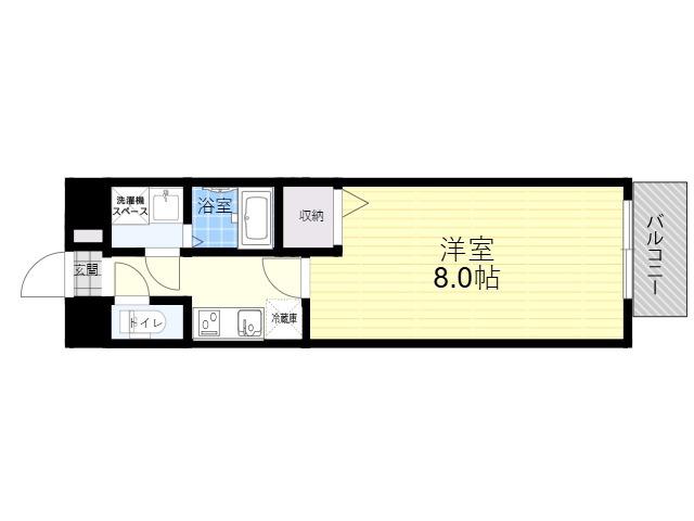 レジデンス塚本クラージュ(1K/2階)の間取り写真