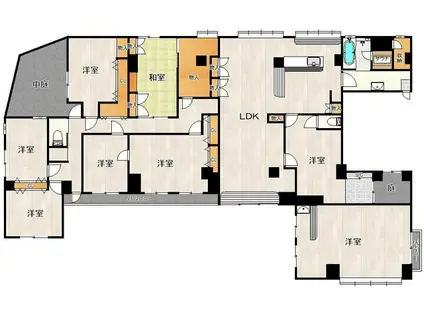レクシア塚本(8SLDK/6階)の間取り写真