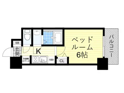 アドバンス大阪フルーヴ(1K/10階)の間取り写真