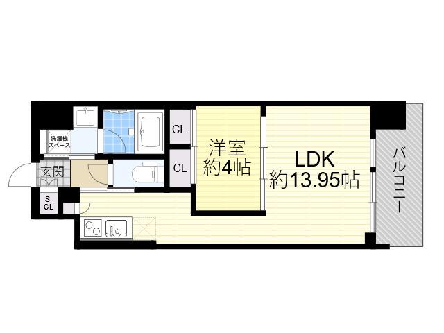 プレジオ新大阪EURO(1LDK/3階)の間取り写真