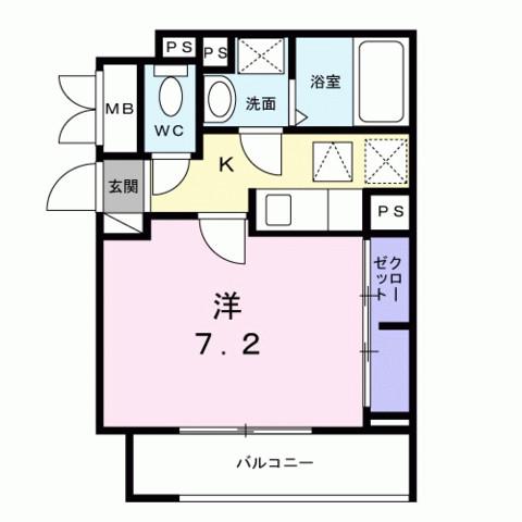 ラグーナ ルカ(1K/1階)の間取り写真