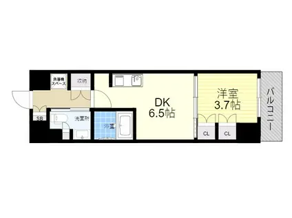 ザ・パークハビオ塚本(1DK/8階)の間取り写真