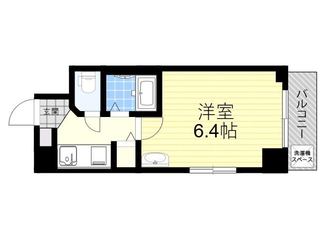 FR.IMP大阪三国(1K/3階)の間取り写真