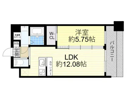 プレジオ東三国(1LDK/2階)の間取り写真