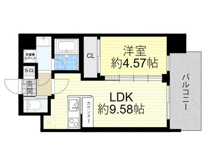プレジオ塚本ASIAN(1LDK/2階)の間取り写真