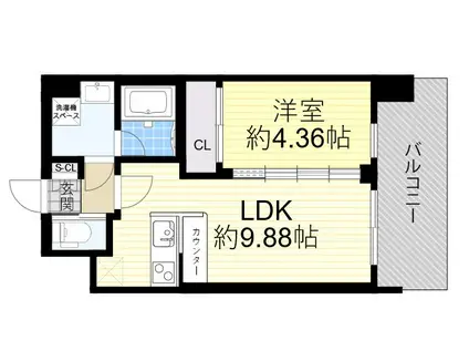 プレジオ塚本ASIAN(1LDK/3階)の間取り写真