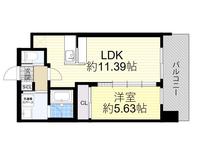 プレジオ塚本ASIAN(1LDK/3階)の間取り写真