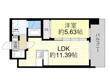 プレジオ塚本ASIAN(1LDK/5階)の間取り写真