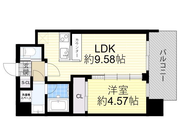 プレジオ塚本ASIAN(1LDK/6階)の間取り写真