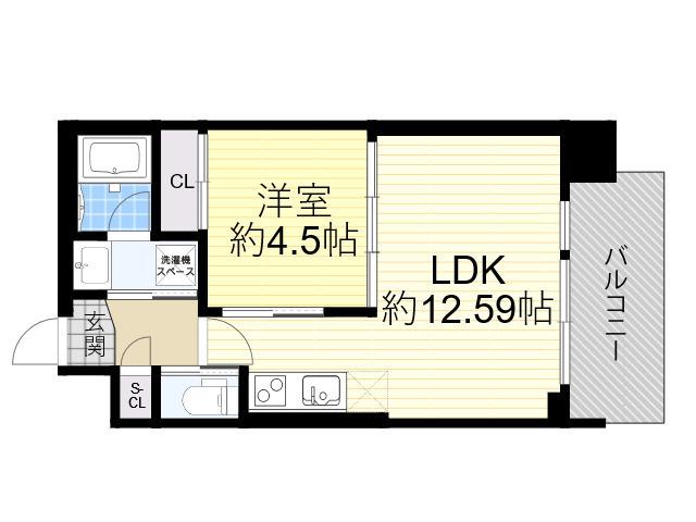 プレジオ塚本ASIAN(1LDK/7階)の間取り写真