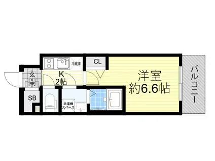 エスリードレジデンス ザ・グラン大阪ノア(1K/5階)の間取り写真