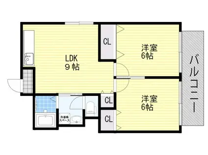 塚本ニューコーポ(2LDK/5階)の間取り写真