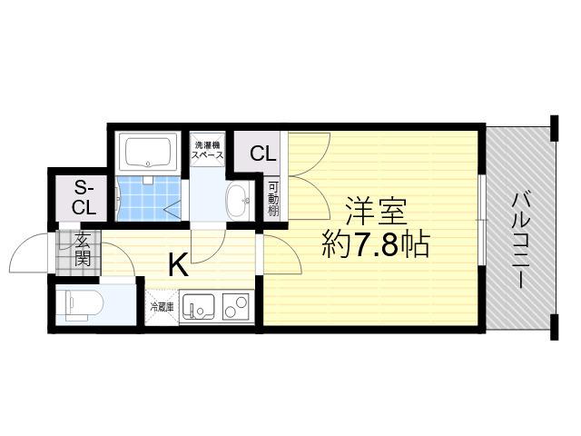 LIVE FLAT TSUKAMOTO(1K/8階)の間取り写真