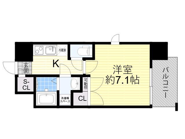 LIVE FLAT TSUKAMOTO(1K/10階)の間取り写真