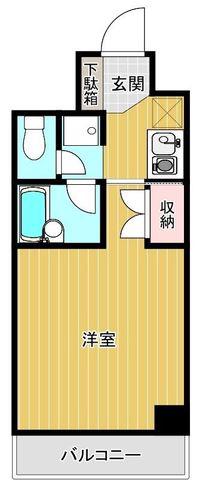 パレエスポワール三国(1K/4階)の間取り写真