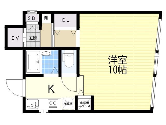 KAJIKAWA BLDG(1K/3階)の間取り写真