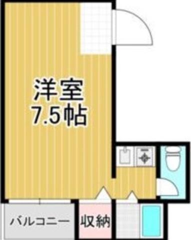 THE SWEET PEA BLDG(ワンルーム/3階)の間取り写真