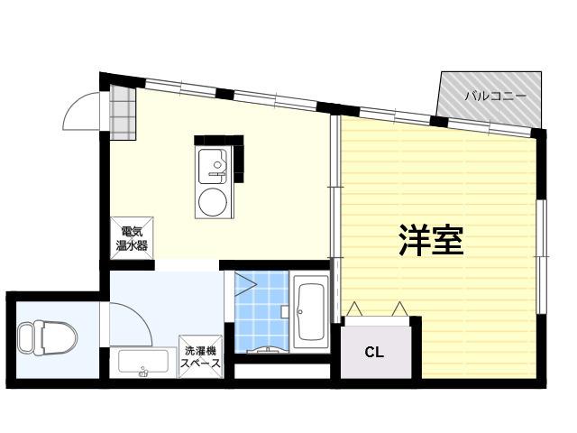 WANG BUILD(1DK/2階)の間取り写真
