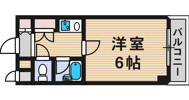 あべの恵寿ビル(1K/5階)の間取り写真