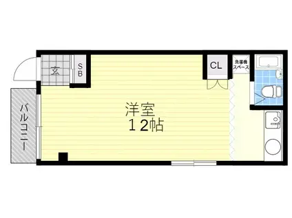 原田ハイツ(ワンルーム/5階)の間取り写真