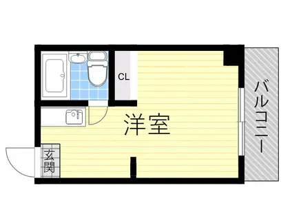 プレアール針中野Ⅱ(ワンルーム/3階)の間取り写真