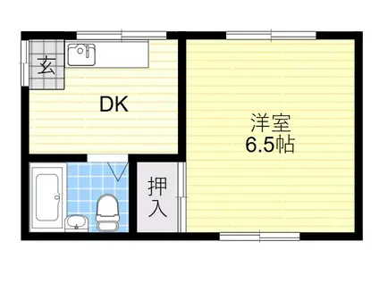 コーポしばたき(1K/1階)の間取り写真
