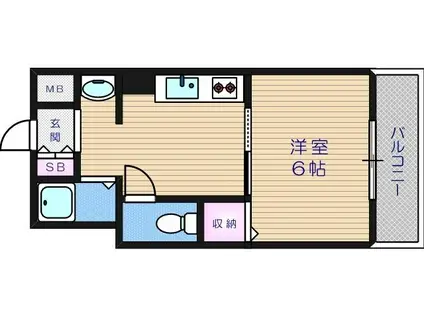 チコ・アドニス(1DK/7階)の間取り写真