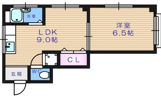 コーポ井守(1LDK/3階)の間取り写真