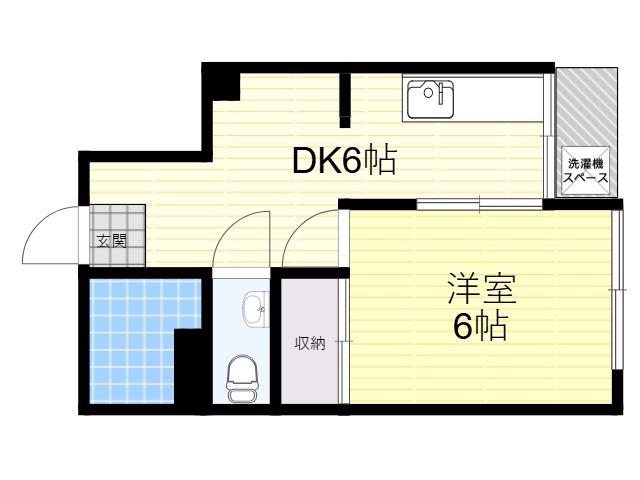 グリーンハイツ天王寺(1DK/7階)の間取り写真