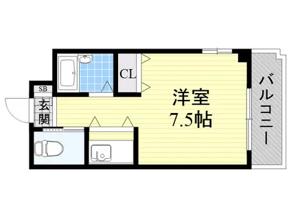 サンプラザ今里1番館(ワンルーム/7階)の間取り写真