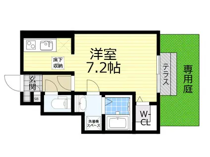 MAISON A-ONE(ワンルーム/1階)の間取り写真
